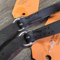 Soft Leather Spur Straps *gc, clean, cracking, mnr dents & twists
