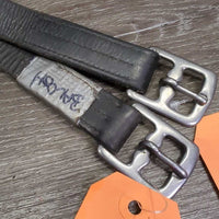 Soft Wide Stirrup Leathers *gc/fair, older, tape, dirty, rubs, film, xholes, scratches, loose stitching
