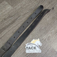 Soft Wide Stirrup Leathers *gc/fair, older, tape, dirty, rubs, film, xholes, scratches, loose stitching
