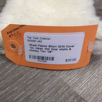 Wool Fleece Short Girth Cover *xc, clean, mnr inner stains & clumpy
