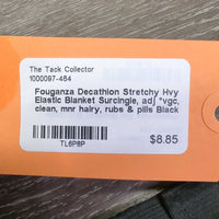Stretchy Hvy Elastic Blanket Surcingle, adj, tags *vgc, clean, mnr hairy, rubs & pills
