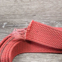 Nylon Web Lunge Line *gc/fair, older, dirty, stains, cut off loop end/frays, rubs
