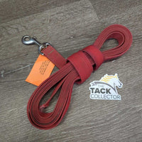 Nylon Web Lunge Line *gc/fair, older, dirty, stains, cut off loop end/frays, rubs
