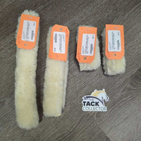 4 Fleece Halter Fuzzies, bag *2 like new, 2: clean, mnr hair & stains
