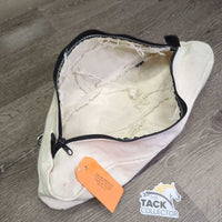 Canvas Cantle Bag, Zipper *vgc, clean, frayed/unstitched seams, v.long loose inside threads
