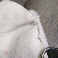 Canvas Cantle Bag, Zipper *vgc, clean, frayed/unstitched seams, v.long loose inside threads
