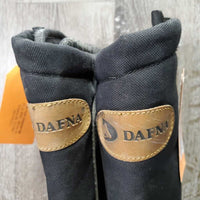 Pr Winter Riding Boots, velcro, felt liners *gc, dirt, mnr faded, rubs & scrapes, older

