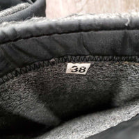 Pr Winter Riding Boots, velcro, felt liners *gc, dirt, mnr faded, rubs & scrapes, older
