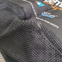 Hvy Nylon & Mesh Bottom Tote Bag *gc/fair, clean, snags, threads, peeling, rough edges & straps, v.cracked & peeling lining
