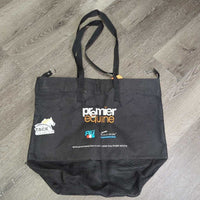 Hvy Nylon & Mesh Bottom Tote Bag *gc/fair, clean, snags, threads, peeling, rough edges & straps, v.cracked & peeling lining
