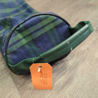 Tube Light Nylon Bridle Bag, zipper *gc, older, clean, mnr hair, dents
