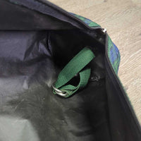 Tube Light Nylon Bridle Bag, zipper *gc, older, clean, mnr hair, dents
