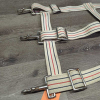 Cotton Web Open Stall Guard *gc, stained, dingy, mnr dirt, rust, threads rus

