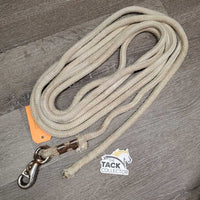 Round Nylon Horsemanship - Lunge Line, bull snap *gc, frayed end, rubs, stains, frays, dirt, rust
