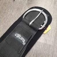 Wide Roper Neoprene & Nylon Web Cinch, velcro Liner, 2x D Rings *vgc, clean, hairy, residue, creased/bumpy bottom
