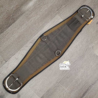 Wide Roper Neoprene & Nylon Web Cinch, velcro Liner, 2x D Rings *vgc, clean, residue, creaesed/bumpy bottom
