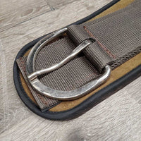 Wide Roper Neoprene & Nylon Web Cinch, velcro Liner, 2x D Rings *vgc, clean, residue, creaesed/bumpy bottom
