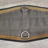 Wide Roper Neoprene & Nylon Web Cinch, velcro Liner, 2x D Rings *vgc, clean, residue, creaesed/bumpy bottom
