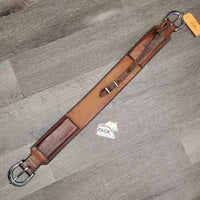 3" W Soft Thick Leather Back Cinch, connector strap, Keepers *vgc/gc, dents, scrapes, curled edge, mnr dirt, slices

