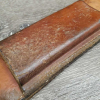 3" W Soft Thick Leather Back Cinch, connector strap, Keepers *vgc/gc, dents, scrapes, curled edge, mnr dirt, slices
