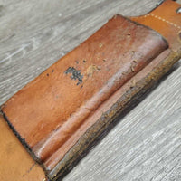 3" W Soft Thick Leather Back Cinch, connector strap, Keepers *vgc/gc, dents, scrapes, curled edge, mnr dirt, slices
