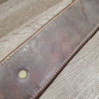 3" W Soft Thick Leather Back Cinch, connector strap, Keepers *vgc/gc, dents, scrapes, curled edge, mnr dirt, slices
