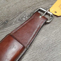 3" W Soft Thick Leather Back Cinch, connector Buckle, Keepers *vgc, dents, scrapes, curled edge, mnr dirt
