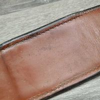 3" W Soft Thick Leather Back Cinch, connector Buckle, Keepers *vgc, dents, scrapes, curled edge, mnr dirt
