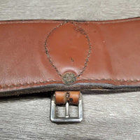 3" W Soft Thick Leather Back Cinch, connector Buckle, Keepers *vgc, dents, scrapes, curled edge, mnr dirt

