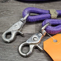 Round Stiff Nylon Loop Barrel - Roper Reins, snaps *vgc/gc, clean, mnr snags, hair & stains, filmy snap
