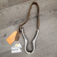 Aluminum Nutcraker & Nylon Cribbing Collar *fair, v.dirty, torn & extra holes, rubs, frays, snags
