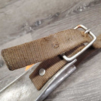 Aluminum Nutcraker & Nylon Cribbing Collar *fair, v.dirty, torn & extra holes, rubs, frays, snags
