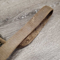 Aluminum Nutcraker & Nylon Cribbing Collar *fair, v.dirty, torn & extra holes, rubs, frays, snags
