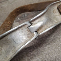 Aluminum Nutcraker & Nylon Cribbing Collar *fair, v.dirty, torn & extra holes, rubs, frays, snags
