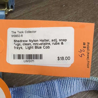 Nylon Halter, adj, snap *vgc, clean, mnr stains, rubs & frays
