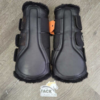 Closed Boots, Fleece Lined, Velcro *vgc/gc, clean, hairy, clumpy, hairy velcro
