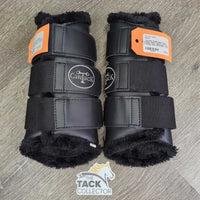 Closed Boots, Fleece Lined, Velcro *vgc/gc, clean, hairy, clumpy, hairy velcro
