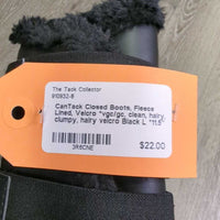 Closed Boots, Fleece Lined, Velcro *vgc/gc, clean, hairy, clumpy, hairy velcro
