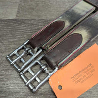 Leather Padded Girth, els *vgc, clean, dirt, stains, residue/sticky, mnr hairy seams
