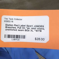 JUNIORS Breeches, Pull On *gc, seat stains, unstitched seam
