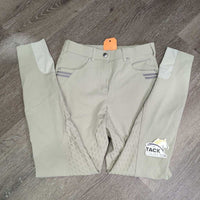 Full Seat Sticky Breeches *gc, mnr snags & runs, seam puckers, discolored/stained seat & legs

