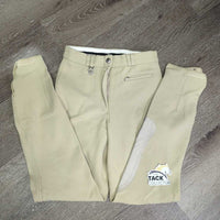 High Waist Thick Ribbed Breeches *gc, older, mnr threads, seat stains/discolored
