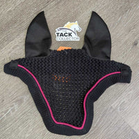 Crochet Fly Veil Ear Bonnet *vgc, clean, mnr faded, v.curled
