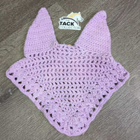 Thick Hvy Crochet Fly Veil Ear Bonnet *vgc, clean, mnr stains
