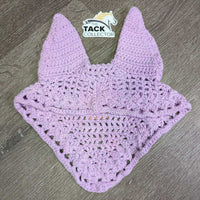 Thick Hvy Crochet Fly Veil Ear Bonnet *vgc, clean, mnr stains
