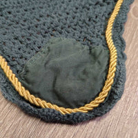 Crochet Fly Veil Ear Bonnet, Piping *gc, clean, faded, NO String, curled, puckered, shrunk
