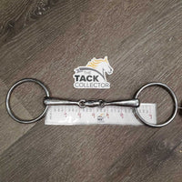 Med French Link Loose Ring Bit, Locking Center Lozenge *vgc, clean, mnr scuffs, scratches & rubs
