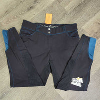 Full Seat Breeches *gc/fair, seam puckers, rubs, pills, faded seat, pulled & unstitched seams, holey inside edges
