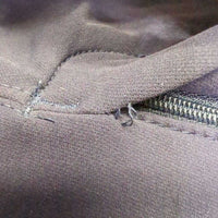Euro Seat Breeches *gc/fair, faded, pulled seam, v.puckered/stretched & rough elastics
