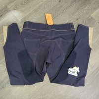 Euro Seat Breeches *gc/fair, faded, pulled seam, v.puckered/stretched & rough elastics
